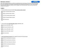 Mechanics: Section 1, #2 Interactive Mechanics: Section 1, #2 Interactive