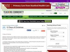 12 Days of Christmas Lesson Plan 12 Days of Christmas Lesson Plan