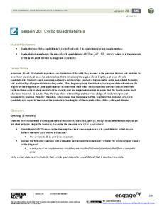 Cyclic Quadrilaterals Lesson Plan Cyclic Quadrilaterals Lesson Plan