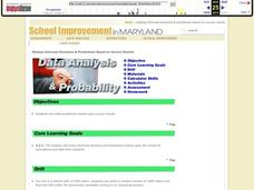 Data Analysis & Probability Lesson Plan Data Analysis & Probability Lesson Plan