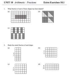 Arithmetic: Fractions Worksheet Arithmetic: Fractions Worksheet