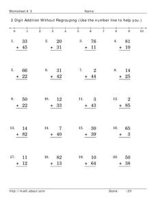 2 Digit Addition Worksheet 2 Digit Addition Worksheet