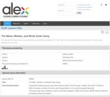 The Mean, Median, and Mode Chain Gang Lesson Plan The Mean, Median, and Mode Chain Gang Lesson Plan