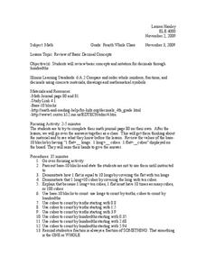 Decimal Concepts Lesson Plan Decimal Concepts Lesson Plan