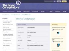 Decimal Multiplication Lesson Plan Decimal Multiplication Lesson Plan