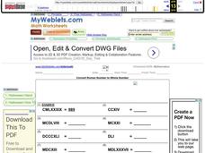 Convert Roman Number to Whole Number Worksheet Convert Roman Number to Whole Number Worksheet