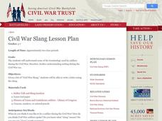 Civil War Slang Lesson Plan Civil War Slang Lesson Plan