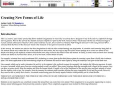 Creating New Forms of Life Lesson Plan Creating New Forms of Life Lesson Plan