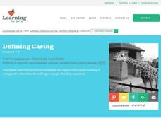 Defining Caring Lesson Plan Defining Caring Lesson Plan