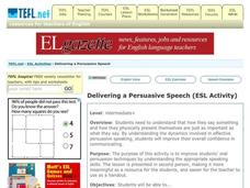 Delivering a Persuasive Speech Lesson Plan Delivering a Persuasive Speech Lesson Plan
