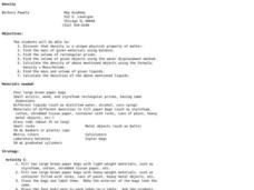 Density Lesson Plan Density Lesson Plan