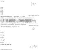 Derivatives Worksheet Derivatives Worksheet
