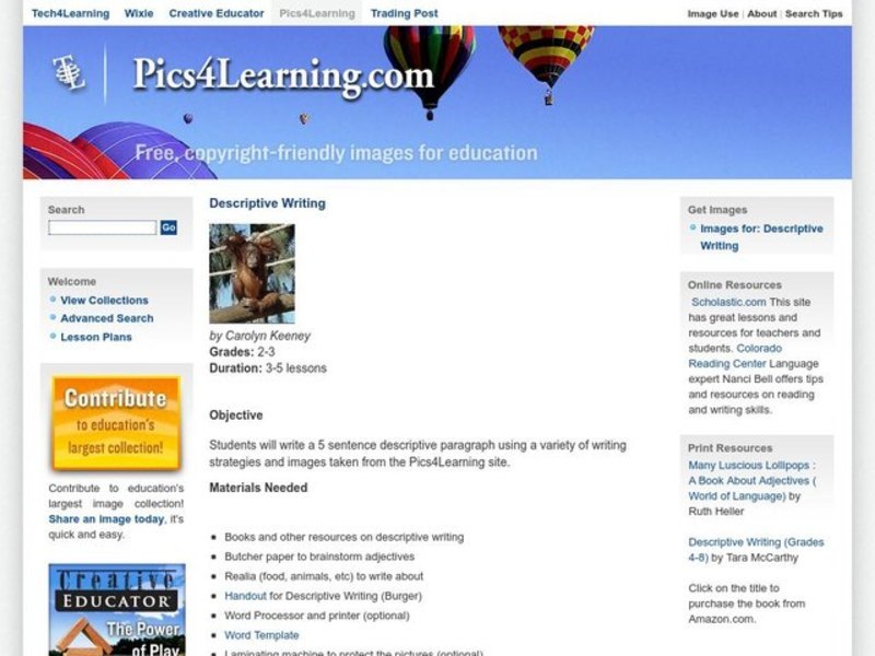 Descriptive Writing Lesson Plan Descriptive Writing Lesson Plan
