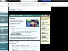 2D and 3D Shapes Lesson Plan 2D and 3D Shapes Lesson Plan