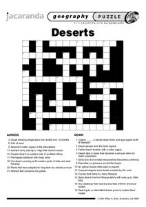 Deserts Puzzle Worksheet Deserts Puzzle Worksheet
