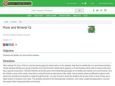 Rock and Mineral IQ Lesson Plan Rock and Mineral IQ Lesson Plan