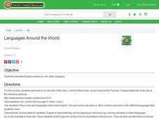Languages Around the World Lesson Plan Languages Around the World Lesson Plan