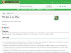 The Star of My Show Lesson Plan The Star of My Show Lesson Plan