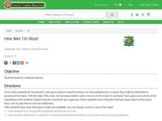Hire Me! I'm Nice! Lesson Plan Hire Me! I'm Nice! Lesson Plan