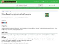 Using Basic Operations in Word Problems Lesson Plan Using Basic Operations in Word Problems Lesson Plan