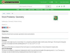 Word Problems: Geometry Lesson Plan Word Problems: Geometry Lesson Plan