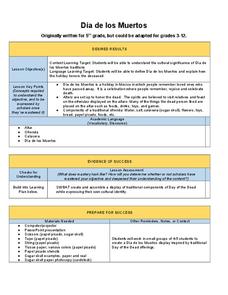 Dia de Los Muertos Lesson Plan Dia de Los Muertos Lesson Plan