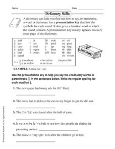 Dictionary Skills Worksheet for 3rd - 6th Grade | Lesson Planet