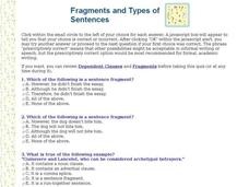 Fragments and Types of Sentences Interactive Fragments and Types of Sentences Interactive