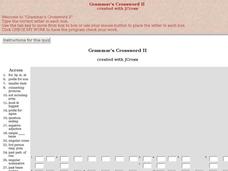 Grammar's Crossword II created with Jcross Interactive Grammar's Crossword II created with Jcross Interactive