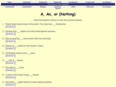 A, An, or (Nothing) Interactive A, An, or (Nothing) Interactive