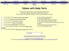 Idioms with Body Parts Interactive Idioms with Body Parts Interactive
