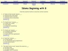 Idioms Beginning With B Interactive Idioms Beginning With B Interactive