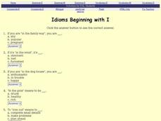 Idioms Beginning With I Interactive Idioms Beginning With I Interactive