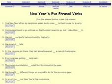 New Year's Eve Phrasal Verbs Interactive New Year's Eve Phrasal Verbs Interactive