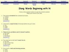Slang Words Beginning with N Interactive Slang Words Beginning with N Interactive