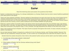 Easter: Reading Comprehension Interactive Easter: Reading Comprehension Interactive