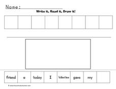 Write it, Read it, Draw it! Writing Write it, Read it, Draw it! Writing