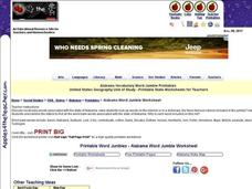 Alabama Vocabulary Word Jumble Interactive Alabama Vocabulary Word Jumble Interactive