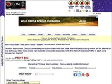 Kansas Vocabulary Word Jumble Interactive Kansas Vocabulary Word Jumble Interactive