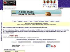 Mississippi Vocabulary Word Jumble Interactive Mississippi Vocabulary Word Jumble Interactive