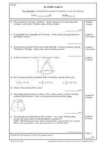 3D Shapes Worksheet 3D Shapes Worksheet