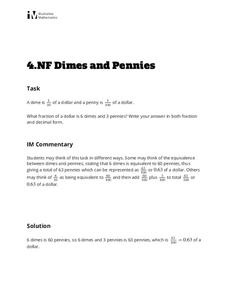 Dimes and Pennies Lesson Plan Dimes and Pennies Lesson Plan