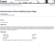 Demonstration of Cheese-Making Enzyme Magic Lesson Plan Demonstration of Cheese-Making Enzyme Magic Lesson Plan