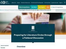 Literature Circles: Preparing for Literature Circles through a Fishbowl Discussion Lesson Plan Literature Circles: Preparing for Literature Circles through a Fishbowl Discussion Lesson Plan