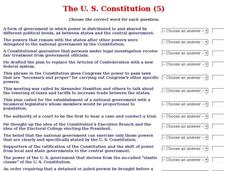 The U. S. Constitution (5) Interactive The U. S. Constitution (5) Interactive
