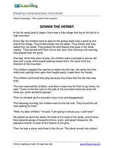 Sennin the Hermit Worksheet Sennin the Hermit Worksheet