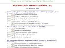 The New Deal:  Domestic Policies   (2) Interactive The New Deal:  Domestic Policies   (2) Interactive