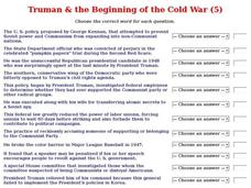Truman & the Beginning of the Cold War (5) Interactive Truman & the Beginning of the Cold War (5) Interactive