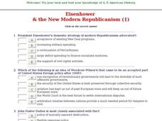 Eisenhower & the New Modern Republicanism (1) Interactive Eisenhower & the New Modern Republicanism (1) Interactive