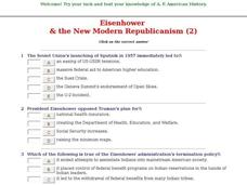 Eisenhower & the New Modern Republicanism (2) Interactive Eisenhower & the New Modern Republicanism (2) Interactive